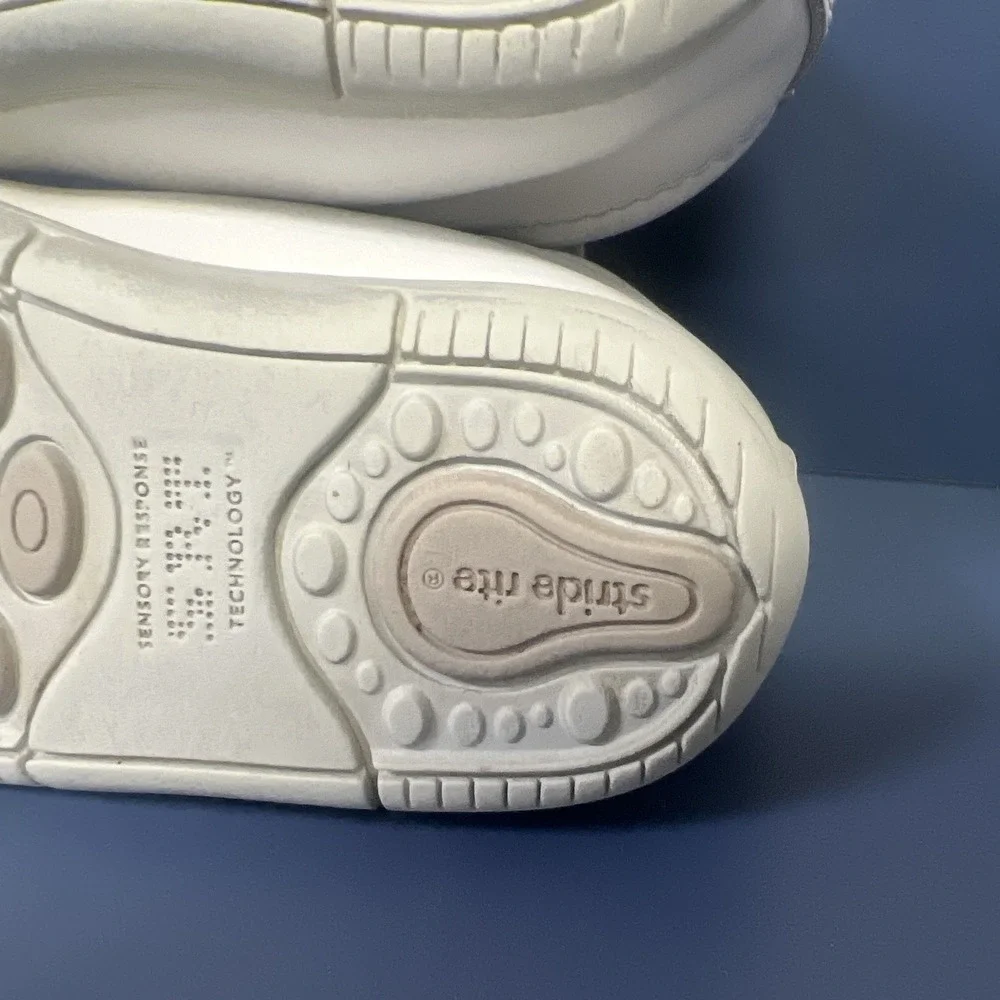 Stride Rite White Elliot Baby Toddler Walking Shoes Boys‎ 4.5W EUC